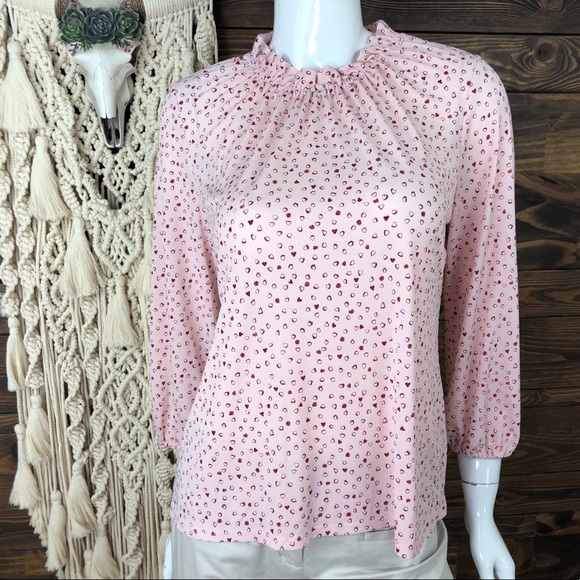 Adrianna Papell Tops - Adrianna Papell | Heart Patterned Blouse